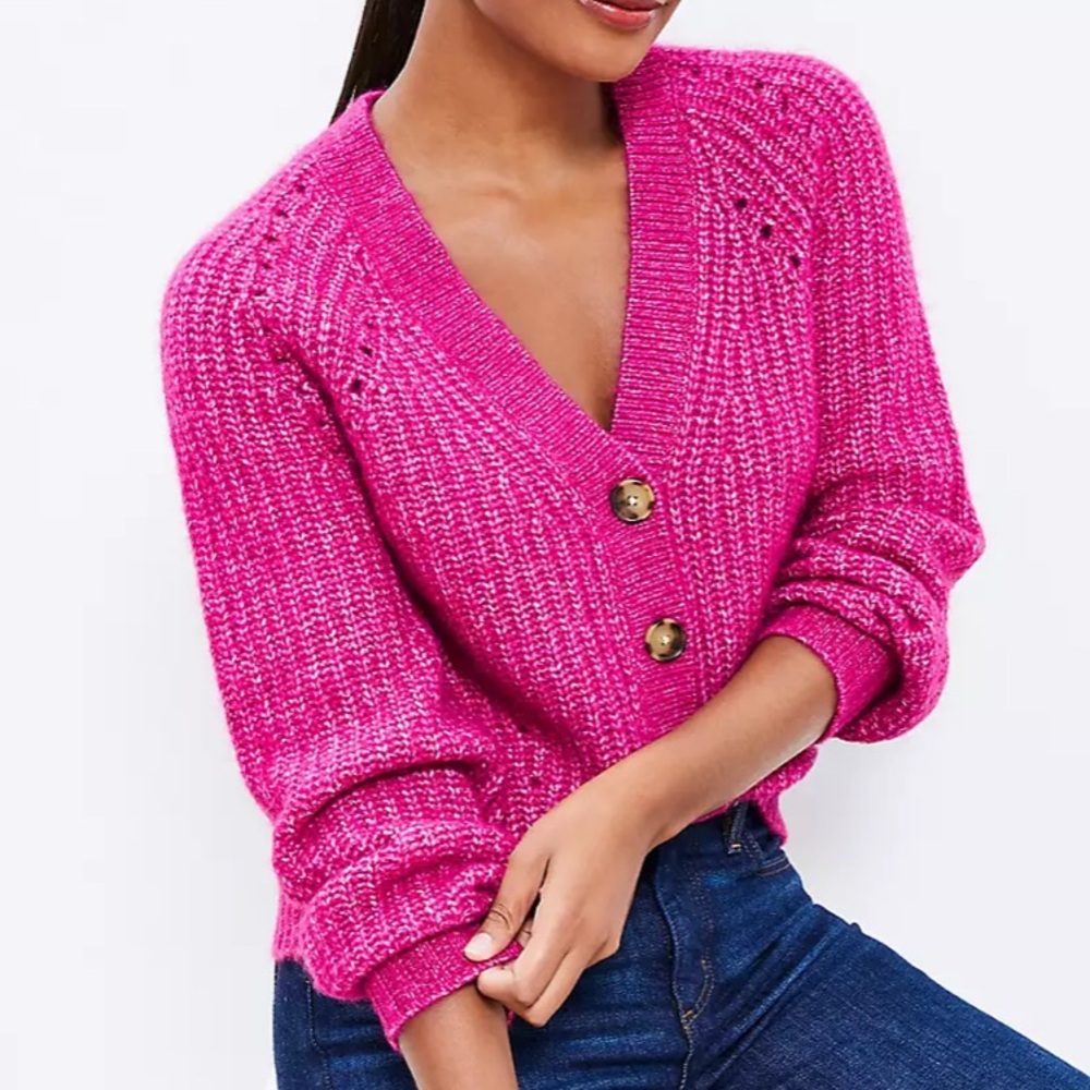 Loft Pink Cardigan - Large